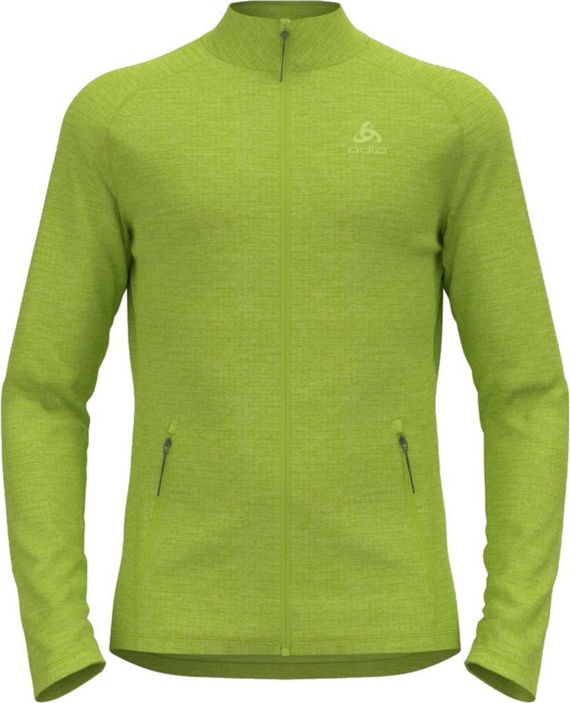 The FLI Mid Layer zip. sharp green melange (40417) XL