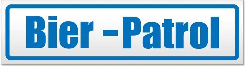 Kiwistar - Autoaufkleber - Blau - 45 x 12 cm - Bier Patrol - Hinweis Aufkleber Sticker für Auto, Kfz, Fahrrad, PKW, LKW