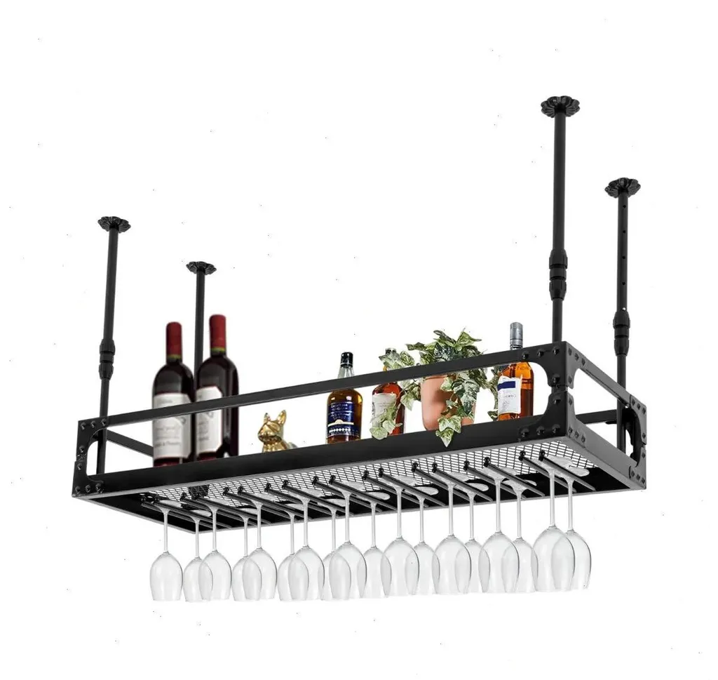Gagnez de la place : Étagère plafond réglable pour bouteilles de vin
