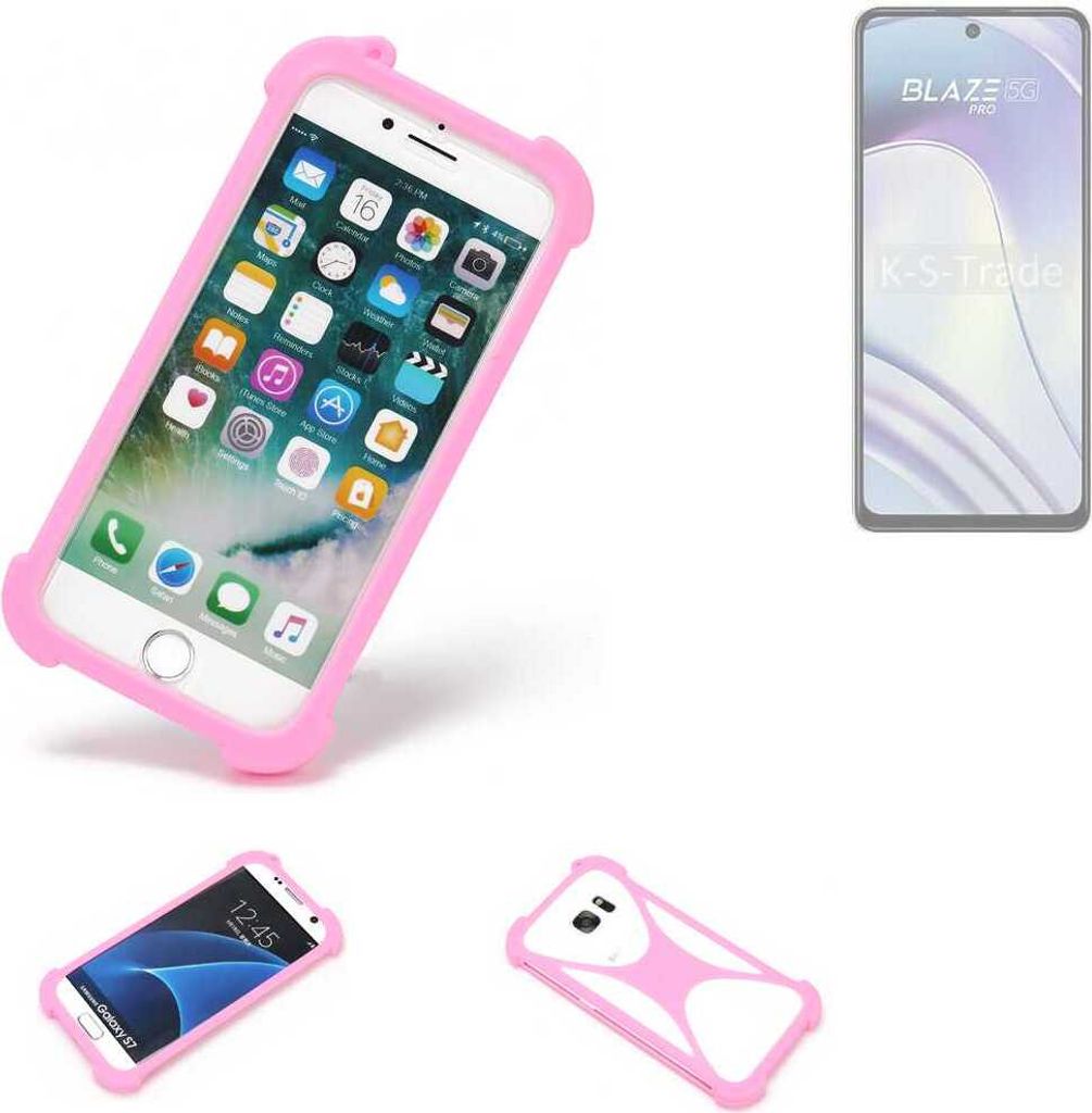 K-S-Trade Handy Hülle kompatibel mit Lava Blaze Pro 5G Schutz Hülle Bumper Silikon Schutz Hülle Cover Case Silikoncase Silikonbumper TPU Softcase