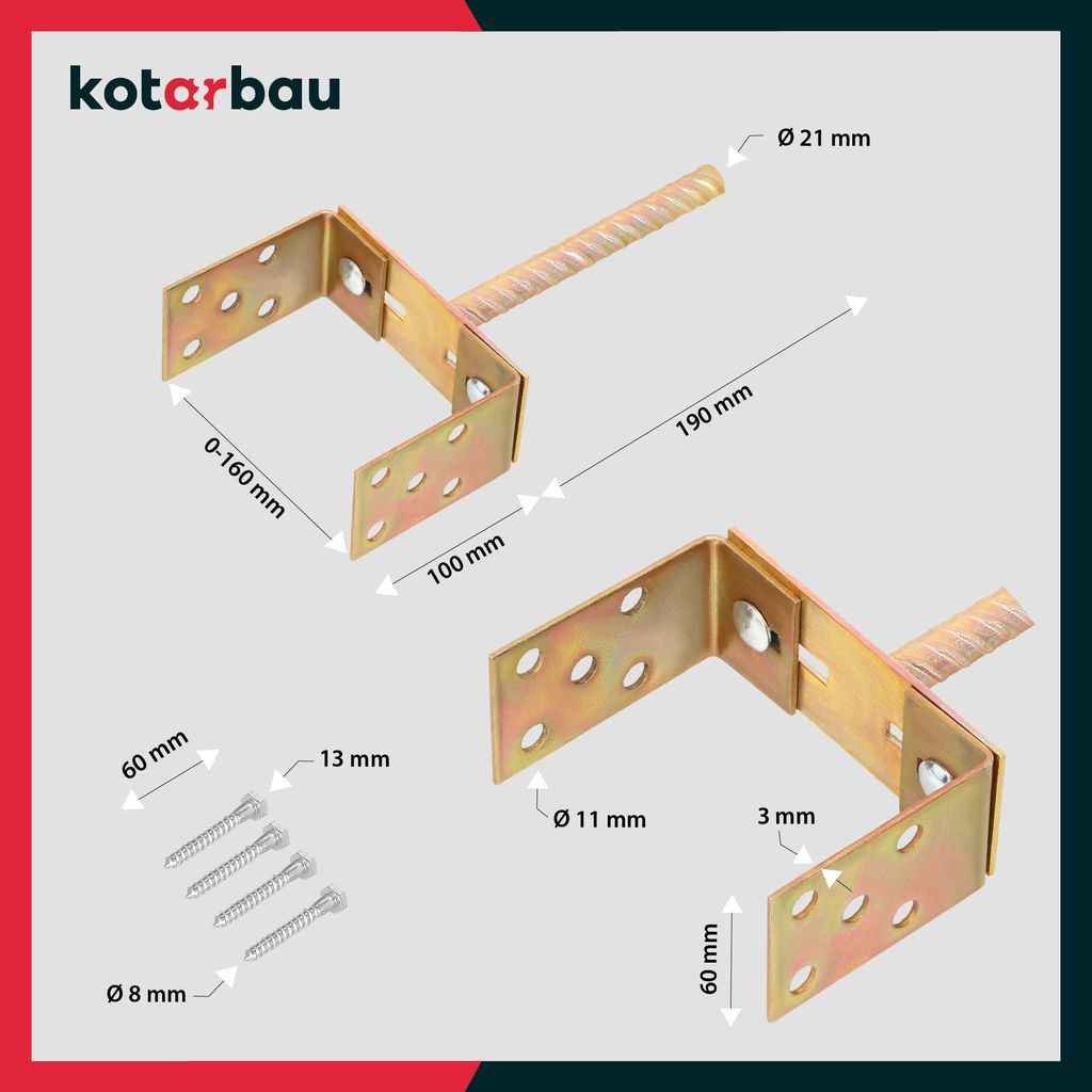 KOTARBAU® Set Di 2 Nastri Per Negozio Cerniera Per Cancello Stretta - 12