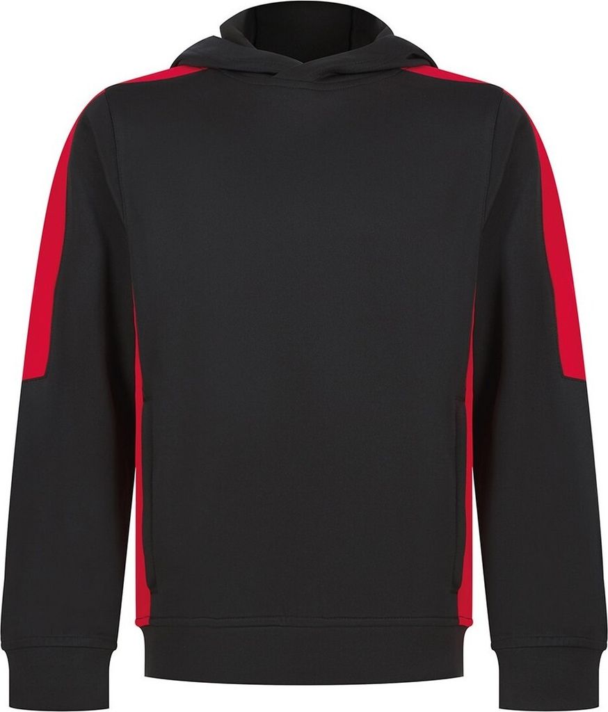Finden & Hales - "Team" Kapuzenpullover für Kinder RW9405 (140) (Schwarz/Rot)
