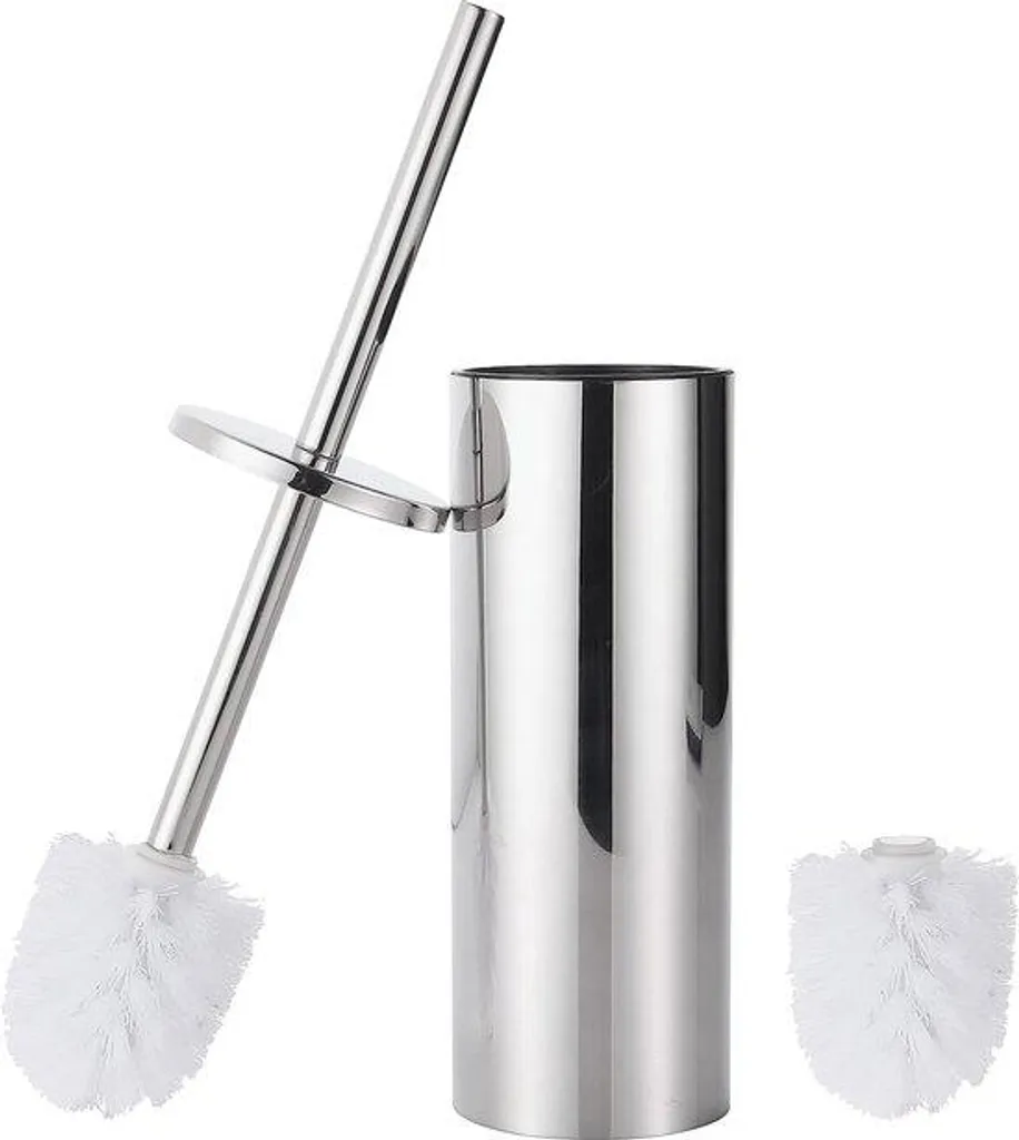 Brosse de toilettes anti-rouille inox chromé fini brillant sans perçage