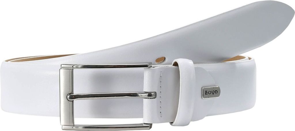 LLOYD Leder Gürtel Thin Belt W80 White weiß Produktbild 