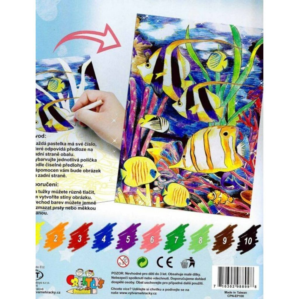 ARTLOVER Malen mit Buntstiften nach Zahlen Fisch