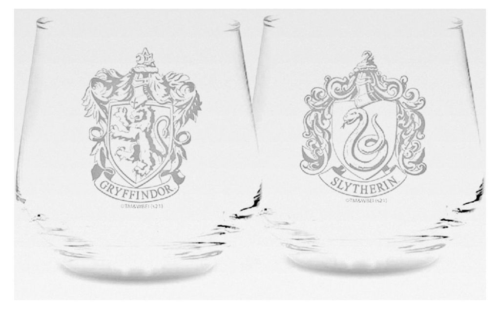Harry Potter Gryffondor & Slytherin Set aus 2 Gläsern 300 ml