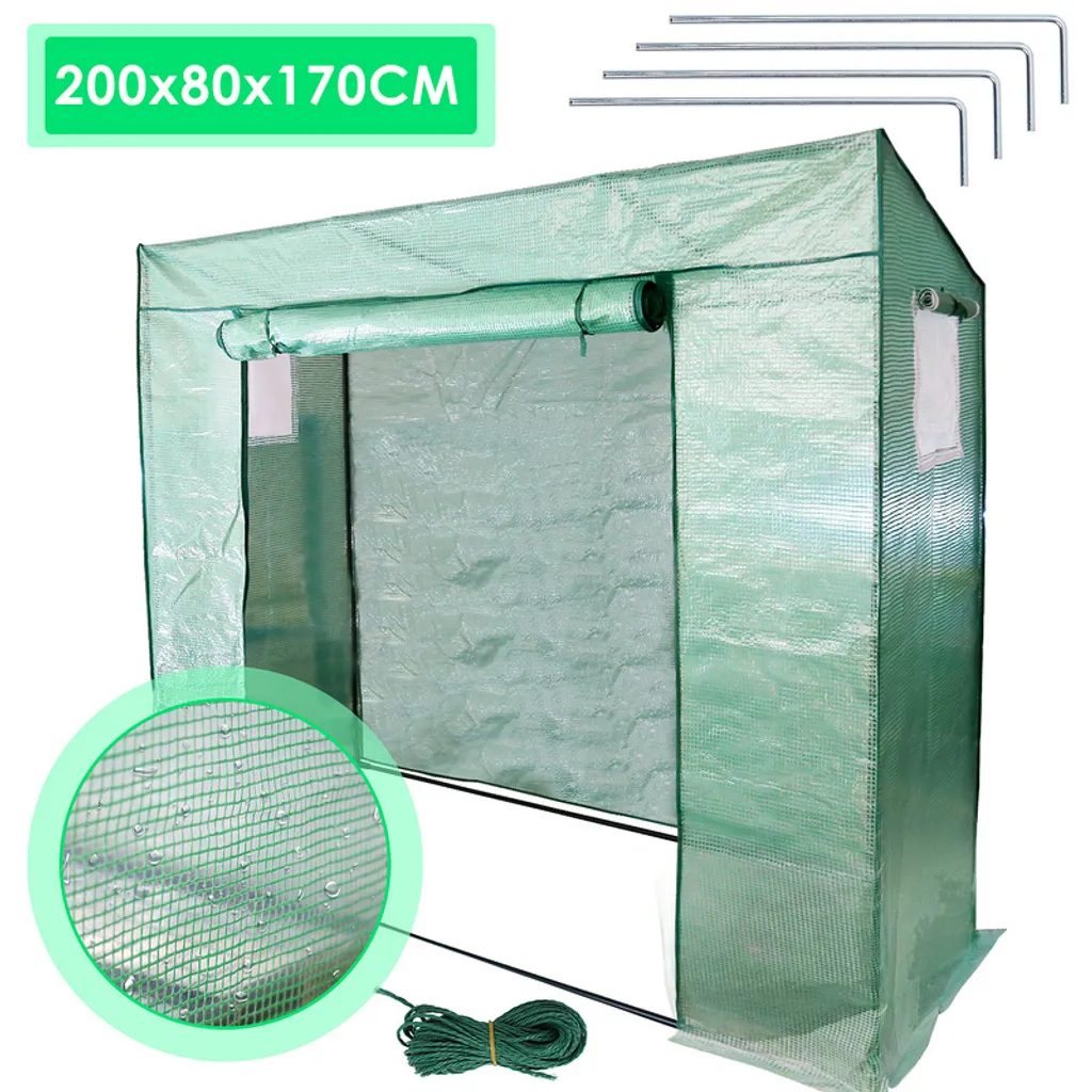 Serra per Pomodori 200x80x170 cm | Serra da Giardino in Plastica Robusta