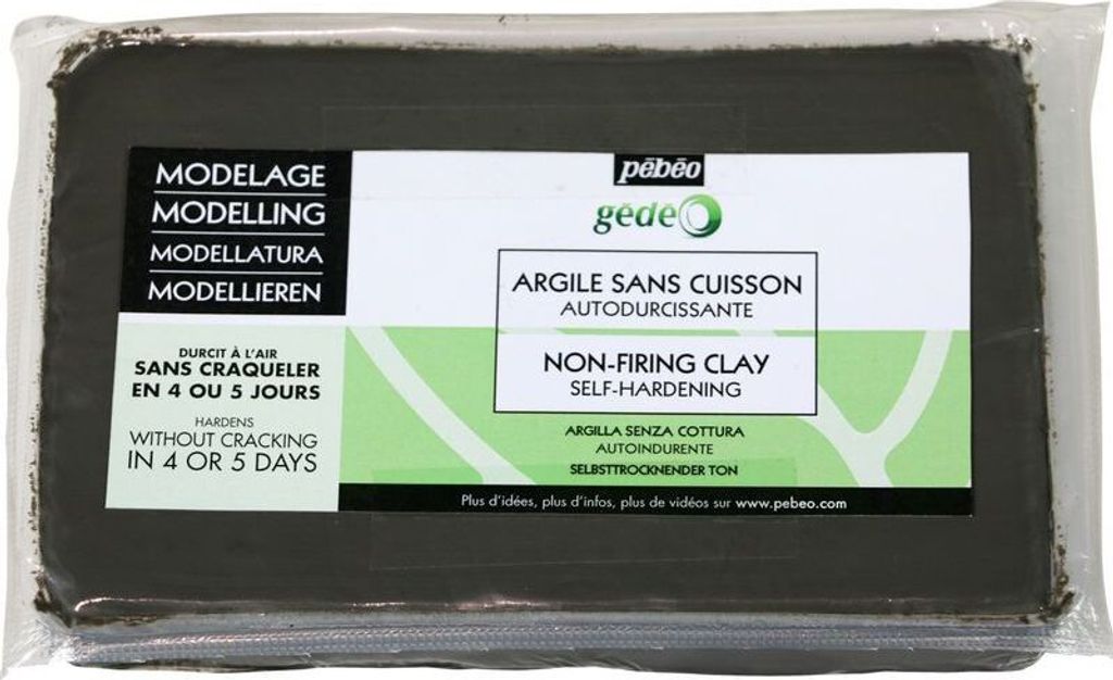 Bloc d'argile sans cuisson - Gris béton - 1,5 kg Image du produit 