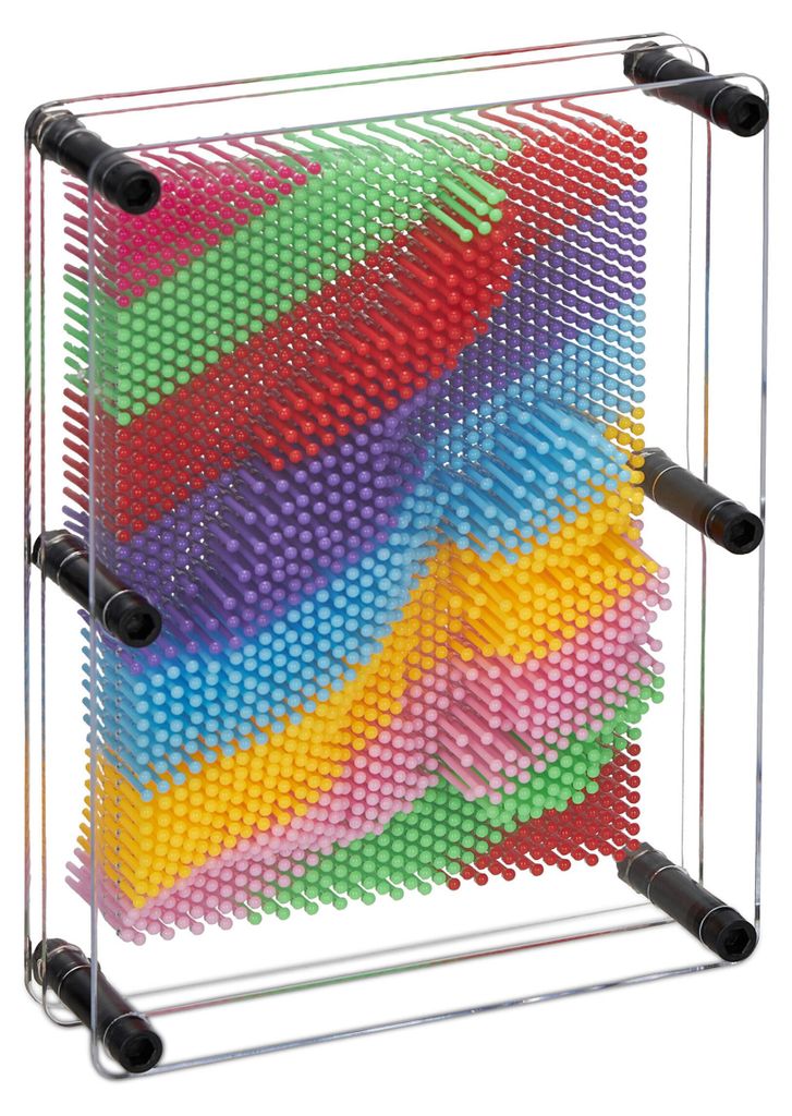 Relaxdays 3D Nagelbild Pinart, Retro Nagelspiel, 15x20cm, Produktbild 
