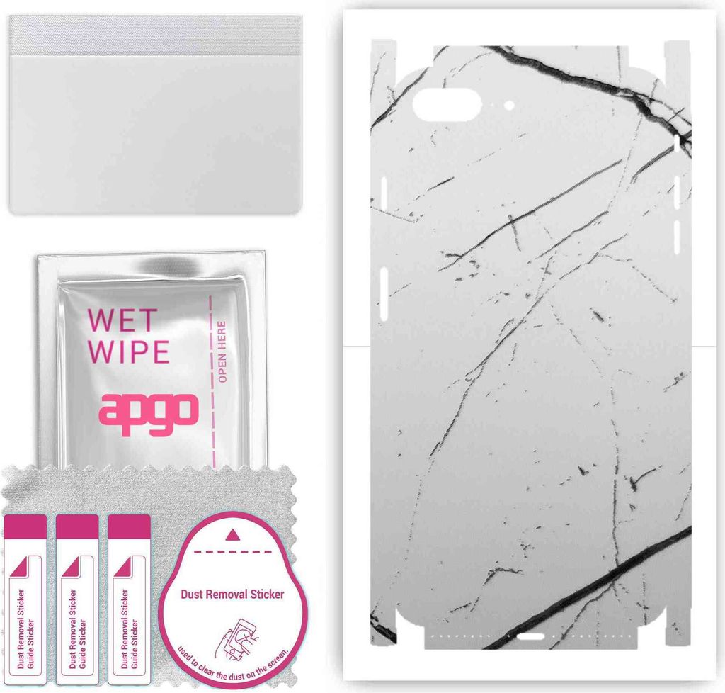 apgo Rückseite + Seiten Schutzfolie, Skin, kompatibel mit Apple iPhone 8 Plus, Hinten Displayschutzfolie aus Vinylfolie, kratzfest, einfache Monta...