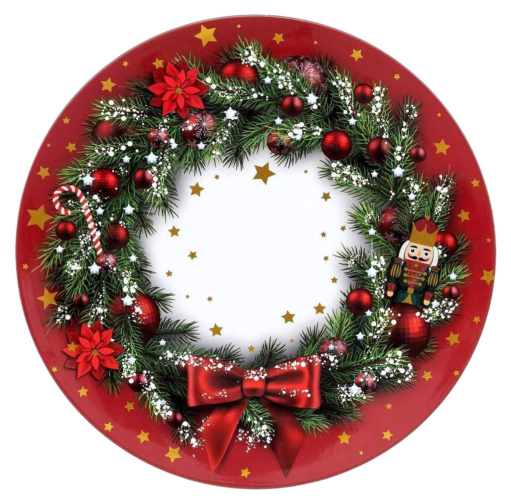 Platzteller Soir de Noël D 33 cm mit Kranzmotiv