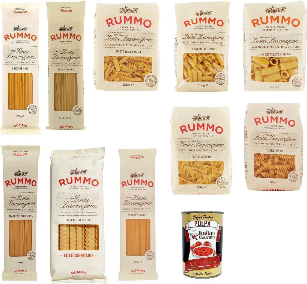 Testpaket Rummo Mezzi rigatoni Farfalle Fusilli Mafaldine Produktbild 