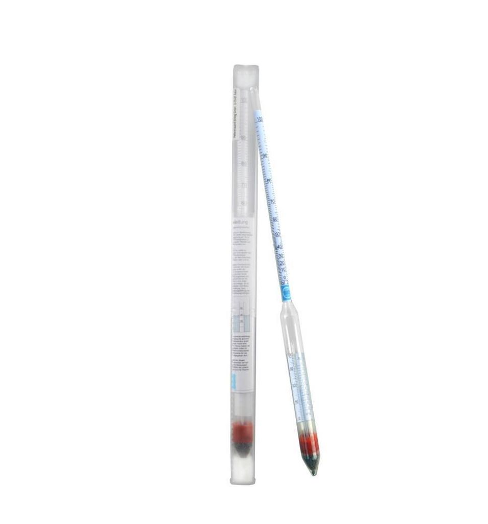 Vina Alkoholmeter mit Thermometer 30 cm 0 - 100 % Produktbild 