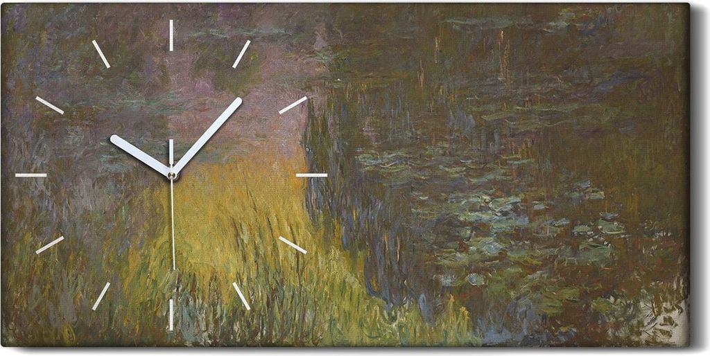 Wandbild Leinwand Bilder Wanduhr 60x30 Die untergehende Produktbild 