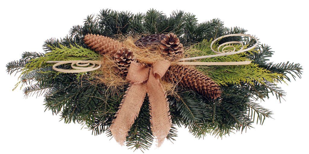 Grabgesteck 70cm lang Nordmann Schleife natur CreaFlor Home Produktbild 