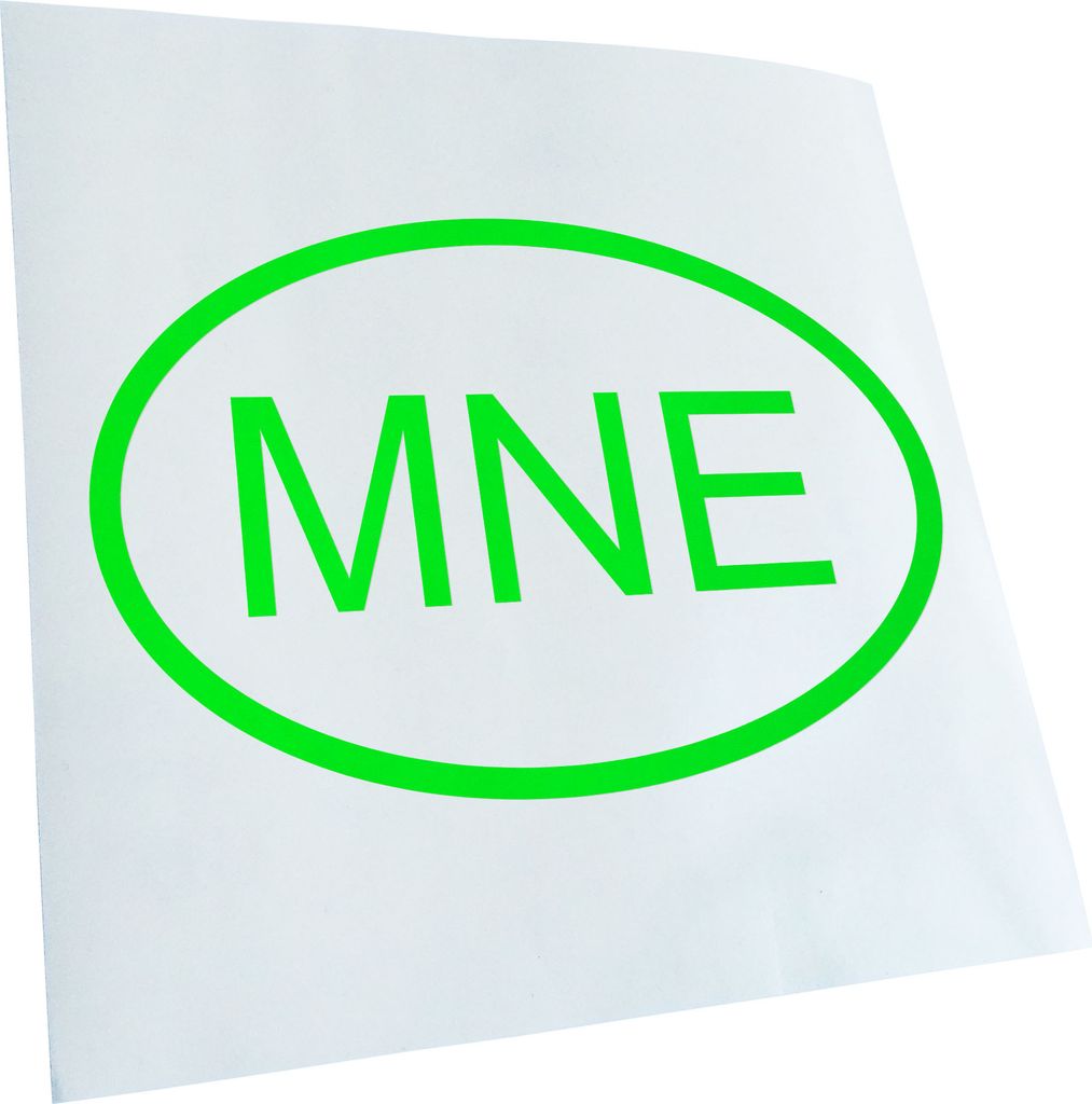 Kiwistar - Autoaufkleber - Monte MNE Heckscheibe - Aufkleber für Auto Kfz Fahrrad, LKW, Truck Mofa