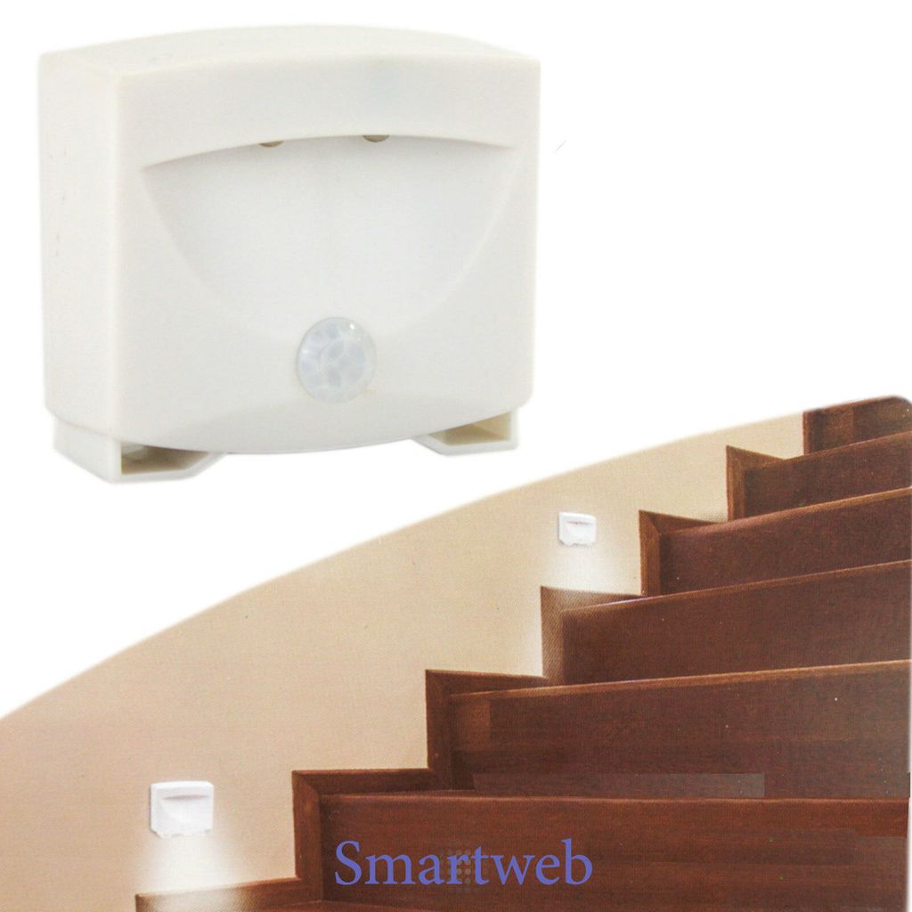 3x 6x LED Nachtlicht mit Bewegungsmelder Sensor Nachtleuchte Küche Treppe Lampe