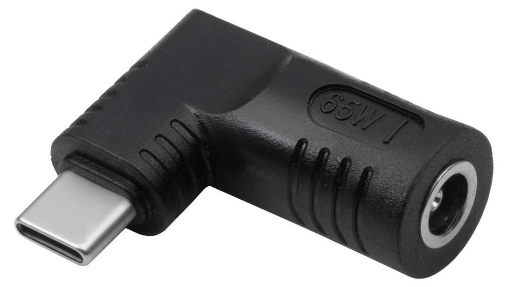 Akyga AK-ND-D09, USB type C, 5.5 x 3.0 mm + pin, Schwarz Produktbild 