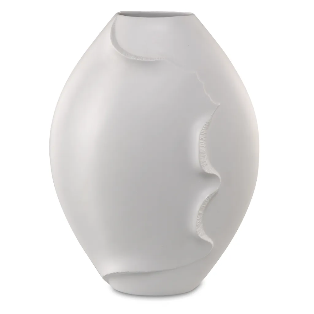 Vase en porcelaine biscuit Goebel Montana - Finition blanche mate
