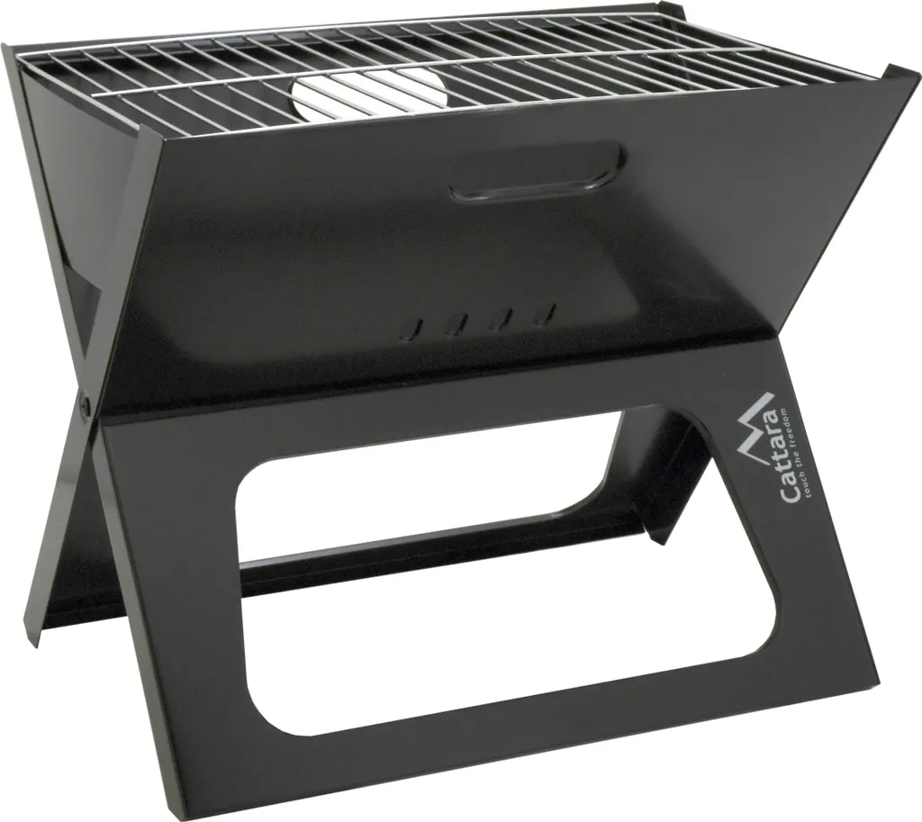 Barbecue à charbon portable et pliable pour pique-nique 28x43 cm