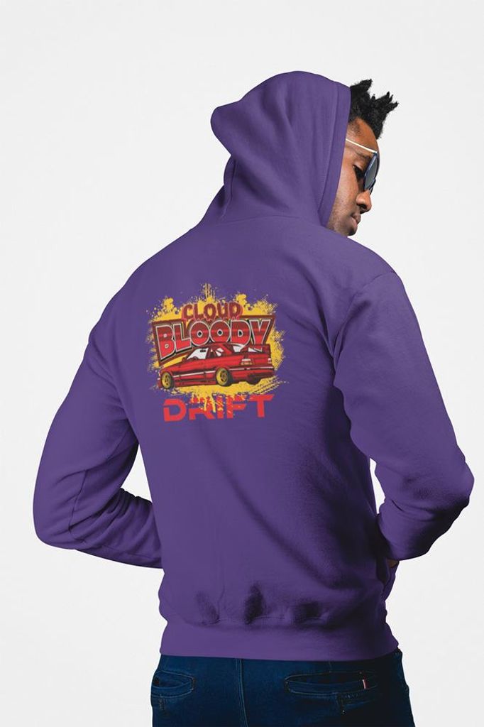 D&B Uni Hoodie ZIPST00215 Drift Lila-Größe M