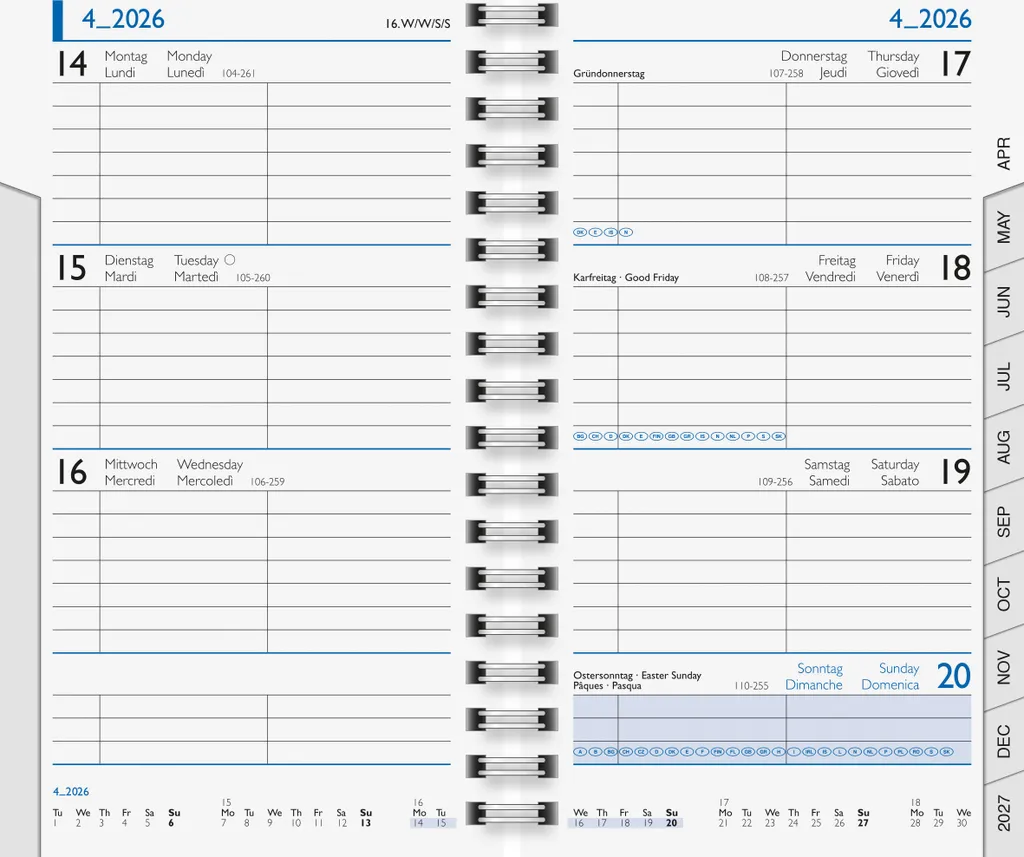 Agenda de poche pour insertion 9x15 cm : planifiez votre semaine partout