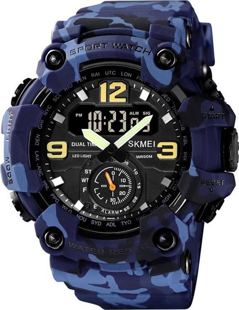 Uhr SKMEI DE-23745 - Blau / Camouflage KP23745