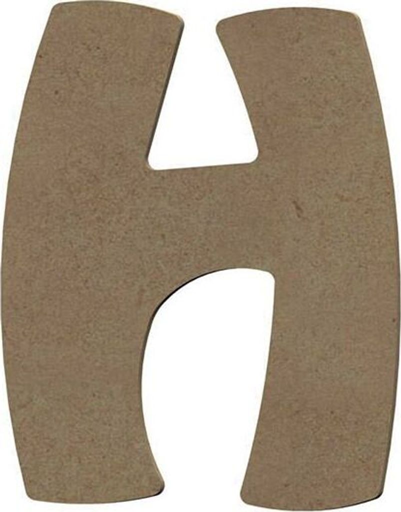 Großbuchstabe H aus MDF-Holz zum Verzieren - 8 cm