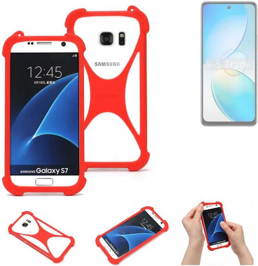 K-S-Trade Handy-Hülle kompatibel mit Infinix Hot 12 Schutz-Hülle Bumper Silikon Schutz Hülle Cover Case Silikoncase Silikonbumper TPU Softcase