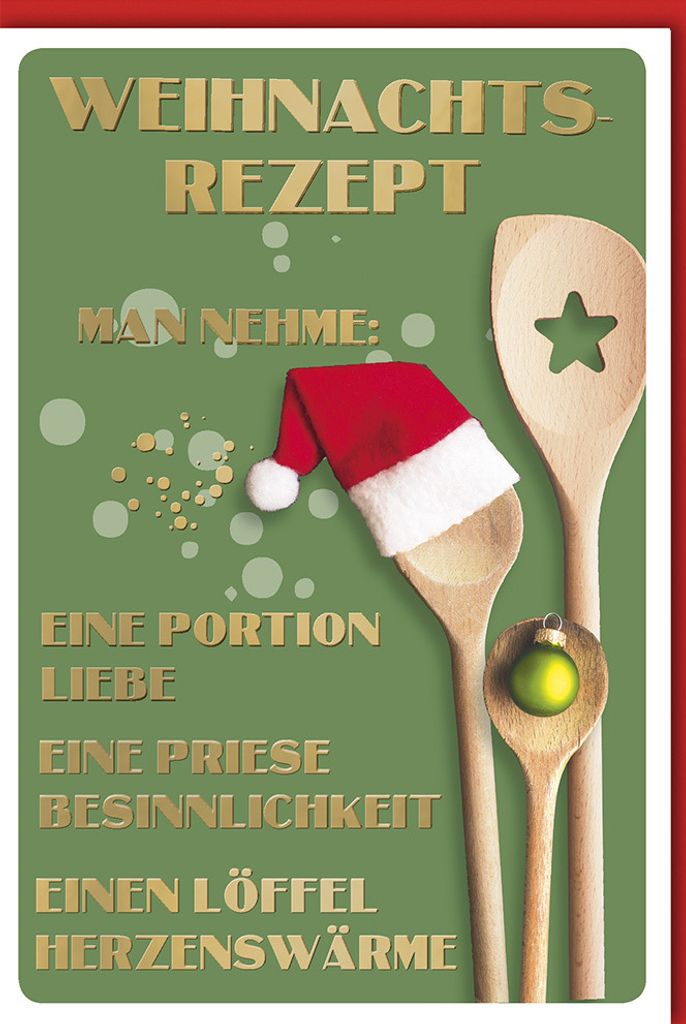 Weihnachten - Glückwunschkarte im Format 11,5 x 17 cm mit Umschlag