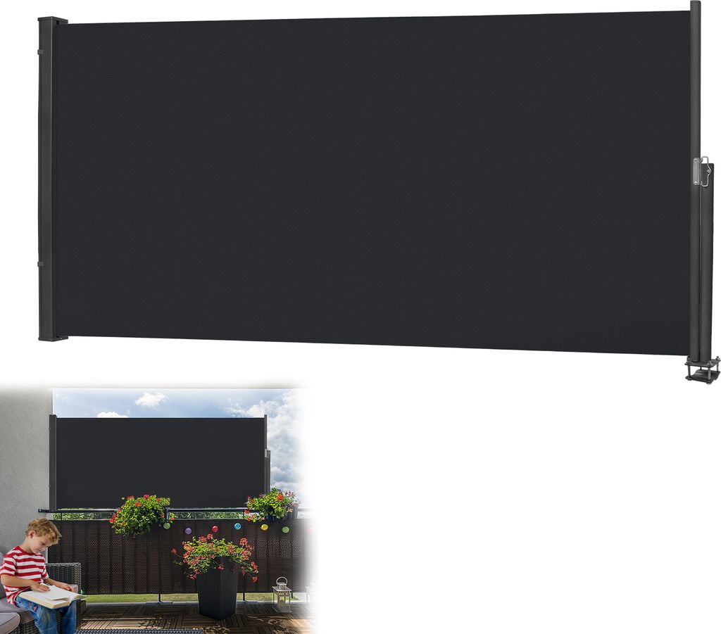 LARS360 140x300cm Seitenmarkise Wandmarkise Ausziehbar Produktbild 