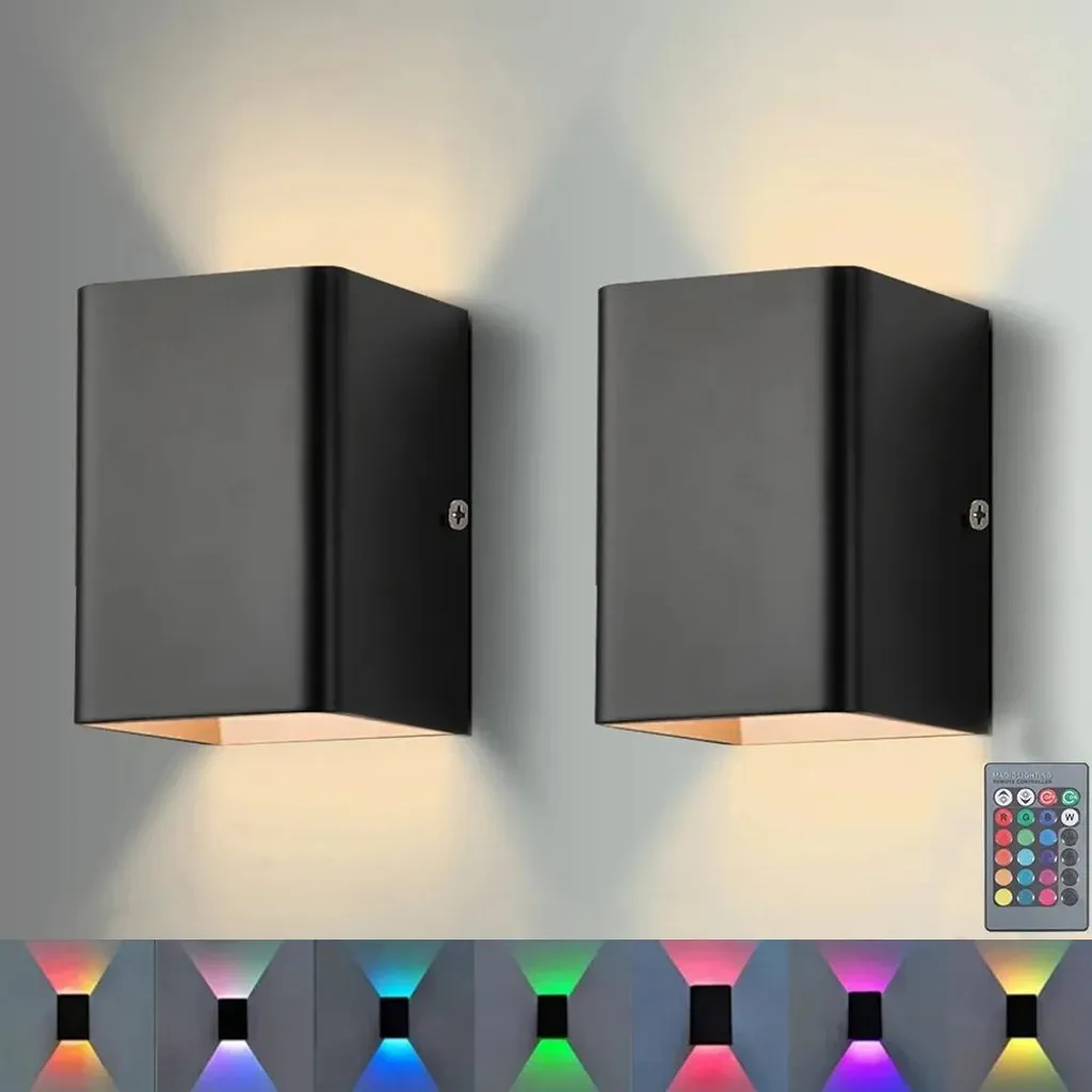 Applique murale LED pour salon et chambre avec variateur RGB lot2