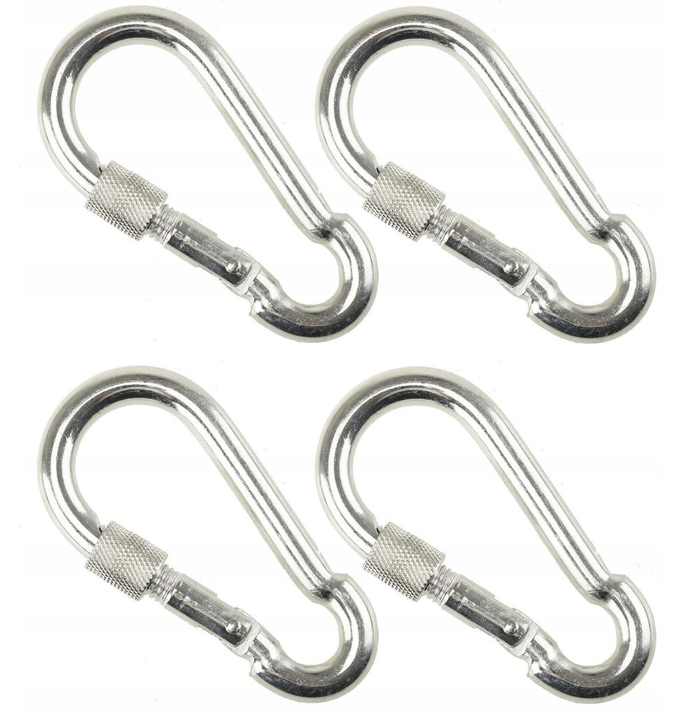Karabinerhaken FEINZ - 100 mm - verzinkt - 350 kg Belastbarkeit - mit Sicherheitsverschluss
