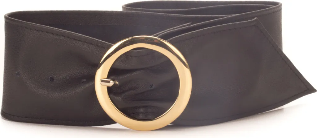Cintura Donna Tamaris Tessa 70 cm - Nero Classico e Fibbia Oro