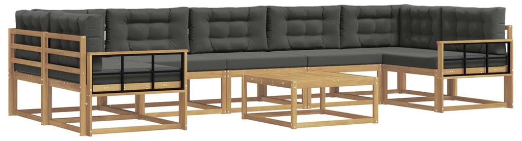vidaXL Outdoor-Sofagarnitur mit Kissen 6 pcs Weiß und Anthrazit