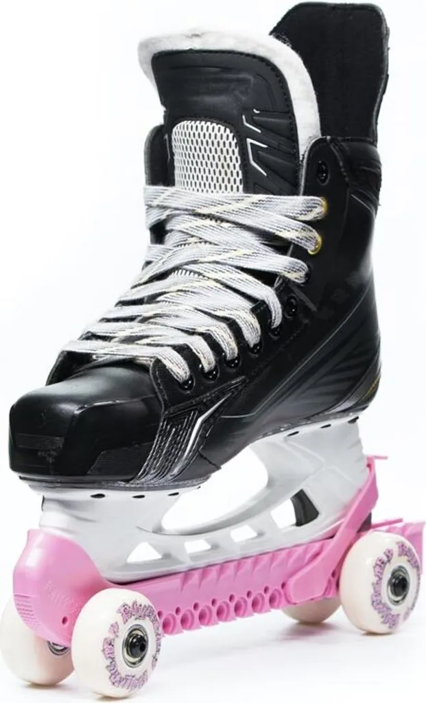 Protège-lame Rollergard à roulettes Senior Rose pour patins à glace
