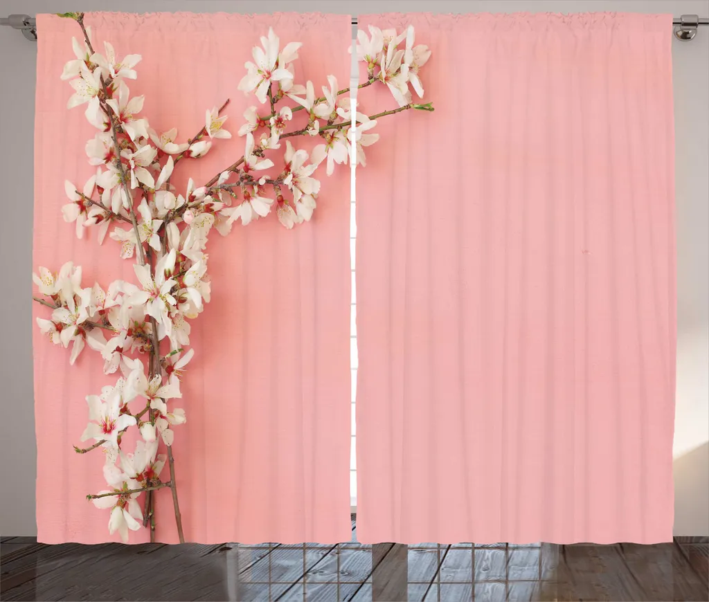 Tenda Shabby Chic Rosa Pastello ABAKUHAUS | Fiori di Mandorlo 280x245