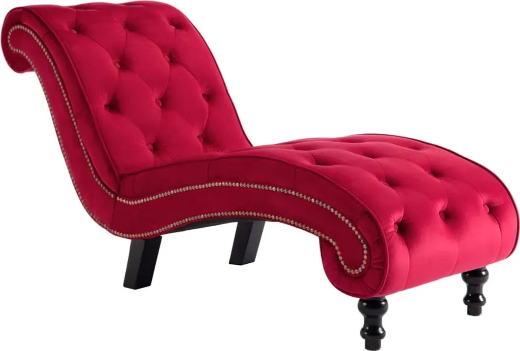 Chaise longue en velours rouge 248613 HangarStore pour salon chic