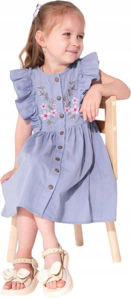 Kleid für Mädchen –  Größe  110,  Alter 5 Jahre, Blau Produktbild 
