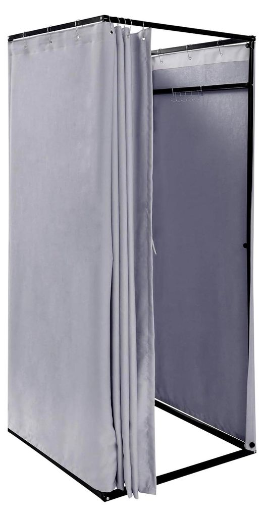 Freistehende Umkleidekabine, Quadratischer Anproberaum, Tragbarer Ankleideraum, Umkleidezimmer mit Sichtschutzvorhang für Einkaufszentren und Bekl...
