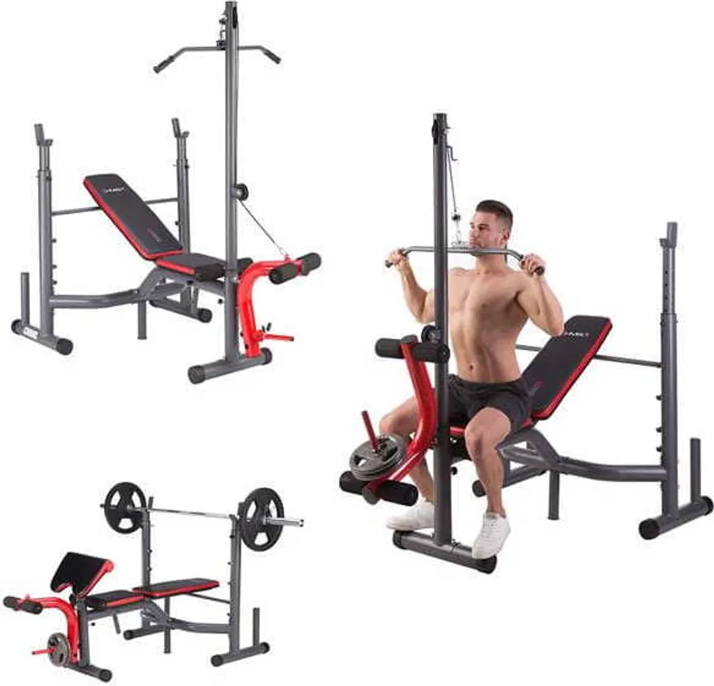 Banc de musculation complet LS7206 avec leg extension et support HMS - 8