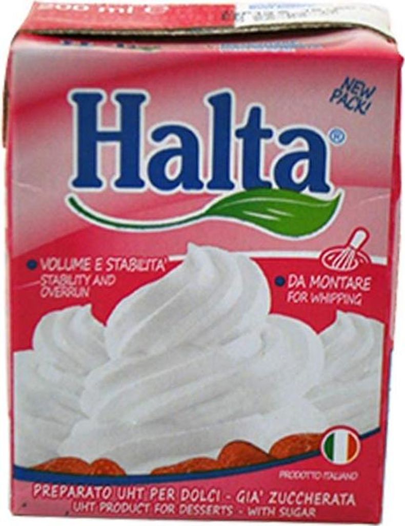 12x Halta Preparato per dolci da montare gia zuccherata UHT-Basis für Süßigkeiten schon gesüßt 200ml Gebäckprodukt