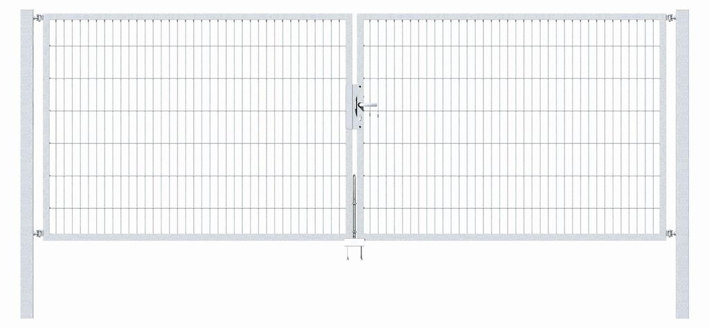 Alberts 648992 Cancello doppio Flexo con accessori, zincato Immagine del prodotto 