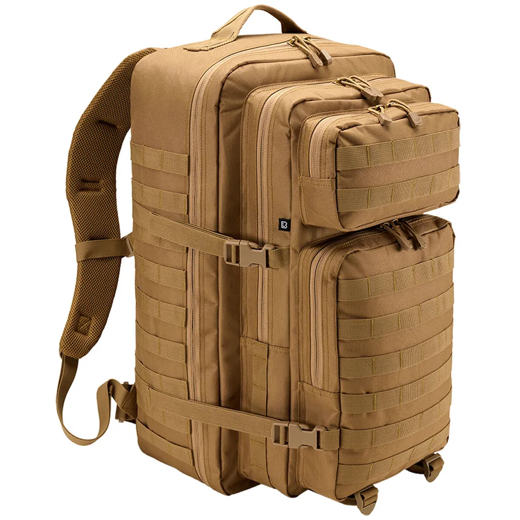 Grand Sac à Dos de Randonnée 65L Brandit US Cooper XL Beige Sable MOLLE