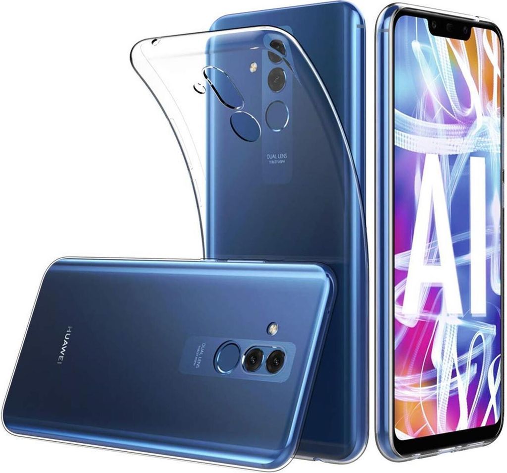 Conie Silikon Schutzhülle für Huawei Mate 20 Lite Tasche klar Case Cover Bumper Hülle durchsichtig in transparent