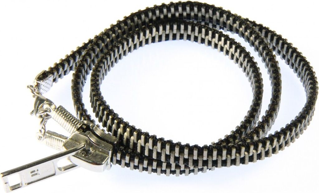 Reißverschluss Armband Vintage Upcycling Recycling Miniblings Wickelarmband schw