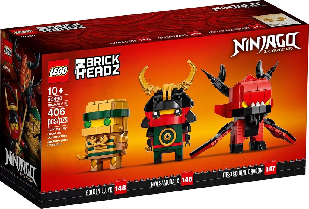 LEGO® BrickHeadz 40490 NINJAGO® 10 - Exklusive 10-jährige Produktbild 