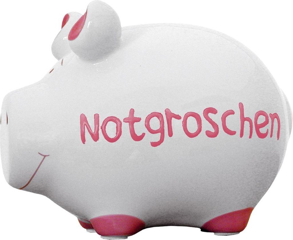 KCG 100493 Spardose Schwein "Notgroschen" - Keramik, klein