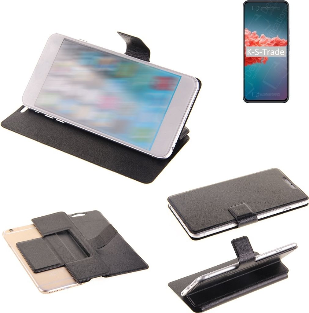 K-S-Trade Schutzhülle kompatibel mit Xiaomi Redmi Note 9 5G Schutzhülle Flip Cover Klapphülle Wallet Case Slim Handyhülle bookstyle schwarz