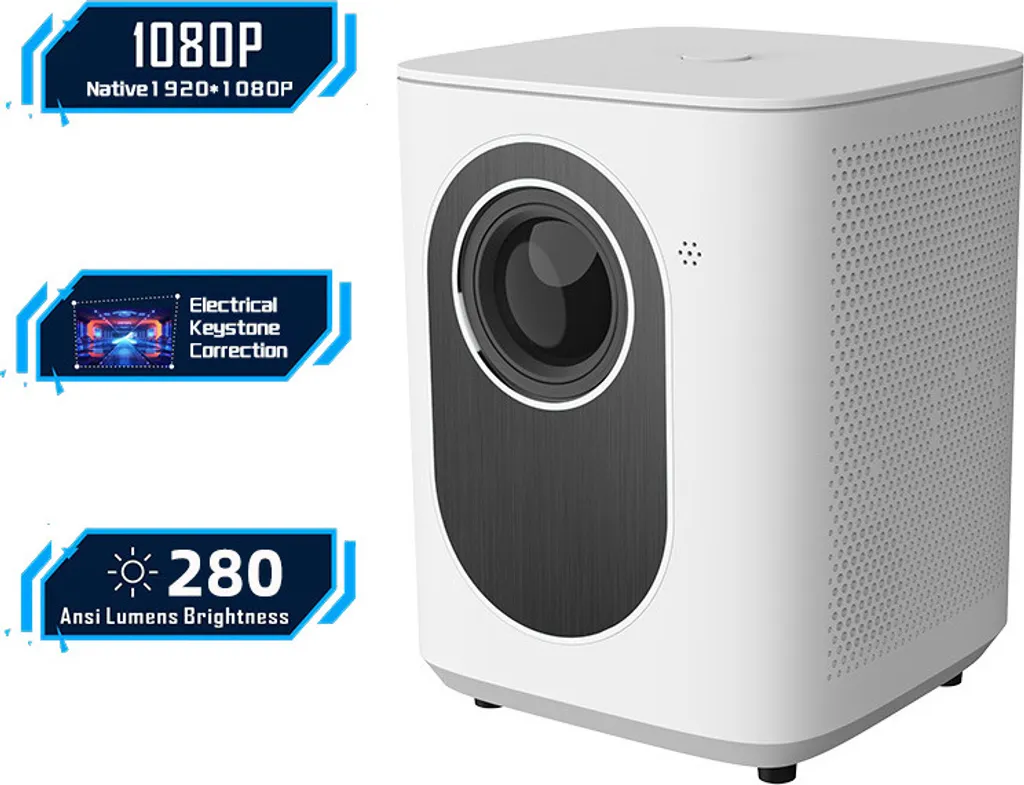 Projecteur ZELURXX Wi-Fi 5G et Bluetooth, Image 1080p pour Cinéma Maison